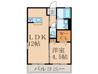 ラディア与原【2階】の間取り