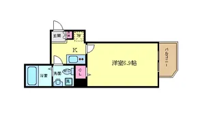 クレストコート二条城北【2階】の間取り