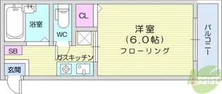 コーポセントポーリア【1階】の間取り