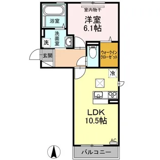 グロリア【1階】の間取り
