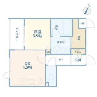 SHIMOUMA TERRACE【3階】の間取り
