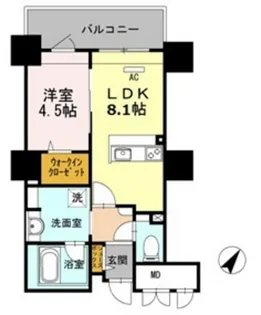 リーブル博多駅前【8階】の間取り
