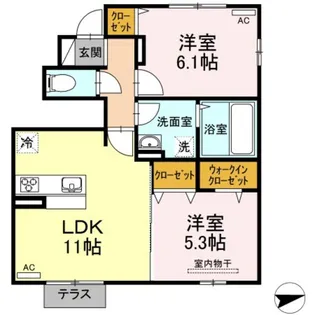 シャルム B棟【1階】の間取り