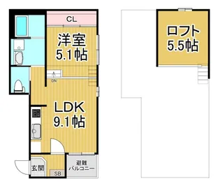 Chocolate西宮【1階】の間取り