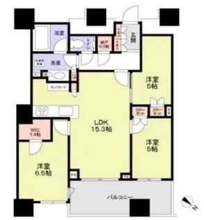 パークタワー勝どきサウス【43階】の間取り