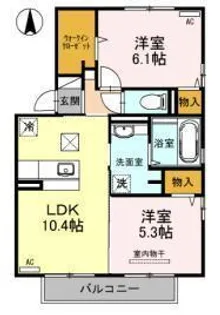 マール・ビビ A棟【1階】の間取り