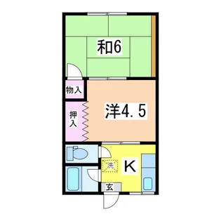 コーポハマ【1階】の間取り