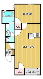 メゾンオンプレイスB【2階】の間取り