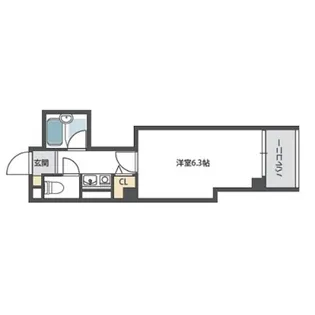 ビラ菱屋西【3階】の間取り