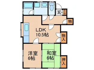 コーポトキワ【1階】の間取り