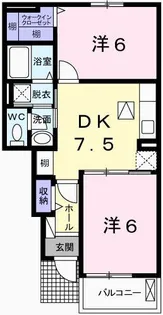 アプローズFUKUSAKI【1階】の間取り