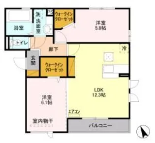 ラ・ミューズ (D-ROOM)【1階】の間取り