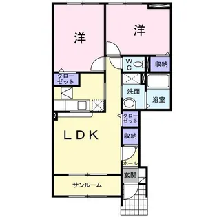 オーレリア【1階】の間取り