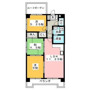 キャッスル池場【4階】の間取り