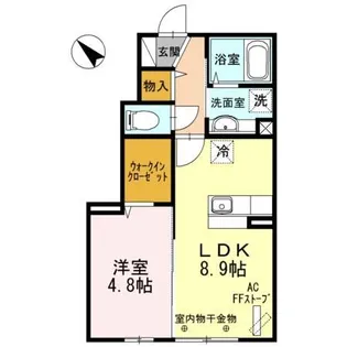 セジュール若松町【1階】の間取り