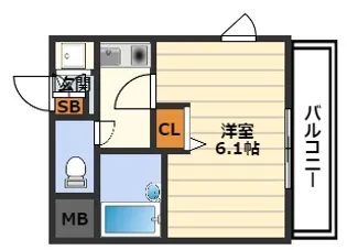 リーガル天神橋【5階】の間取り