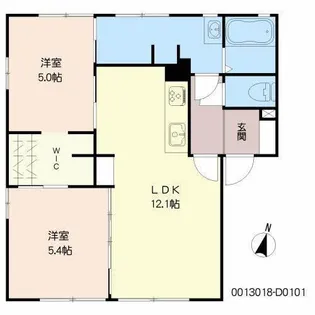 フレグランスひろせ D棟【1階】の間取り