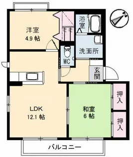 シャルマン西浜 A棟【1階】の間取り