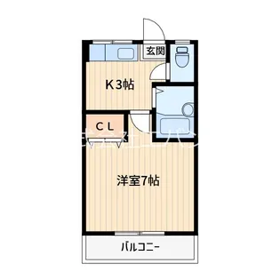 丸忠ハイツ【3階】の間取り