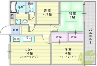 マンションユタカ【2階】の間取り