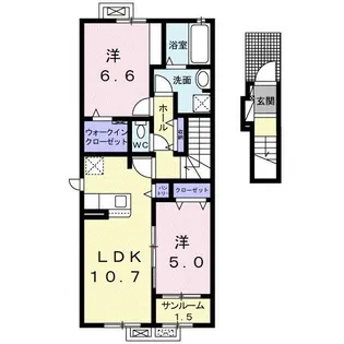 リノテラス【2階】の間取り