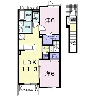 エム・フレ-ルI【2階】の間取り