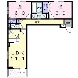 レイアフォレストIII【1階】の間取り