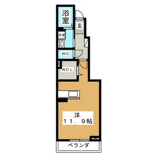 モンスゥリールI【1階】の間取り