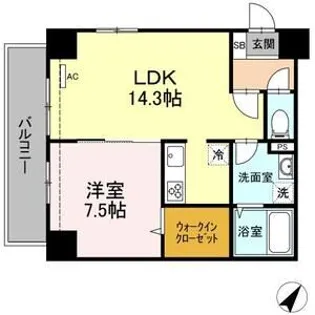 Quarante-deux KITASENDAI【4階】の間取り