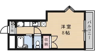 ユース宝扇【3階】の間取り