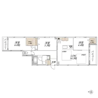 グランメール安東【2階】の間取り