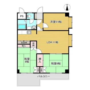 サンク開成【2階】の間取り
