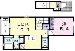 メイプル【2階】の間取り
