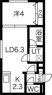 WIND HILLS West12(ウィンドヒルズ)【4階】の間取り