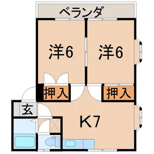 ヤナハイツ【2階】の間取り