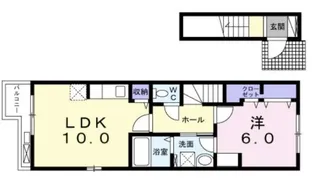 リュミエール オー ポン【2階】の間取り