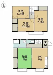 ルーミー守谷6号館【2階】の間取り