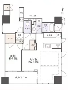 クレヴィアタワー御堂筋本町【28階】の間取り
