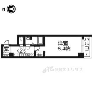 ウインドベル二条駅【5階】の間取り