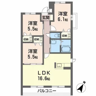 グランマスト観音寺新町【3階】の間取り