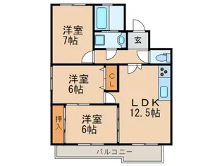 池洞マンション南棟【4階】の間取り