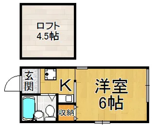 プチグレイス塚口弐番館【2階】の間取り