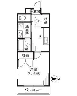 ウッディ溝口【3階】の間取り