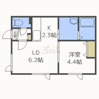ハートワン旭町【2階】の間取り