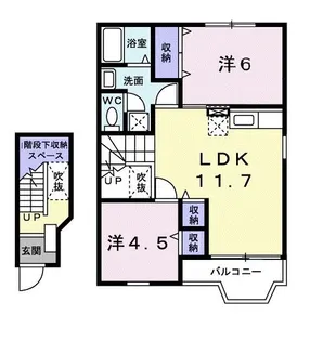 プレーヌ ミヤモト【2階】の間取り