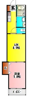 クリエオーレ大久保町【2階】の間取り