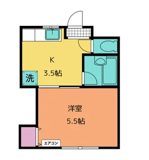 山光コーポ第2【2階】の間取り