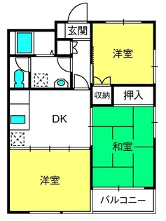 グリーンウッドB棟【2階】の間取り
