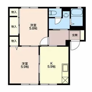 ハシマ.T.ハウス【1階】の間取り
