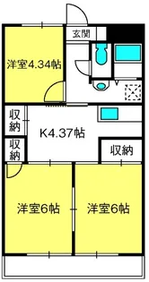 東町グリーンビラ【3階】の間取り